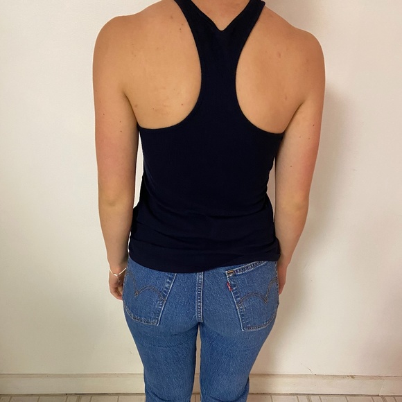 Halter Top Navy Tank - Picture 2 of 2
